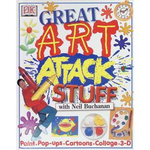 英语原版书艺术创想系列GreatArtAttack彩色章节书儿童手工创意书尼尔布坎南著适合710岁孩子培养绘画剪纸粘贴立体构建能力