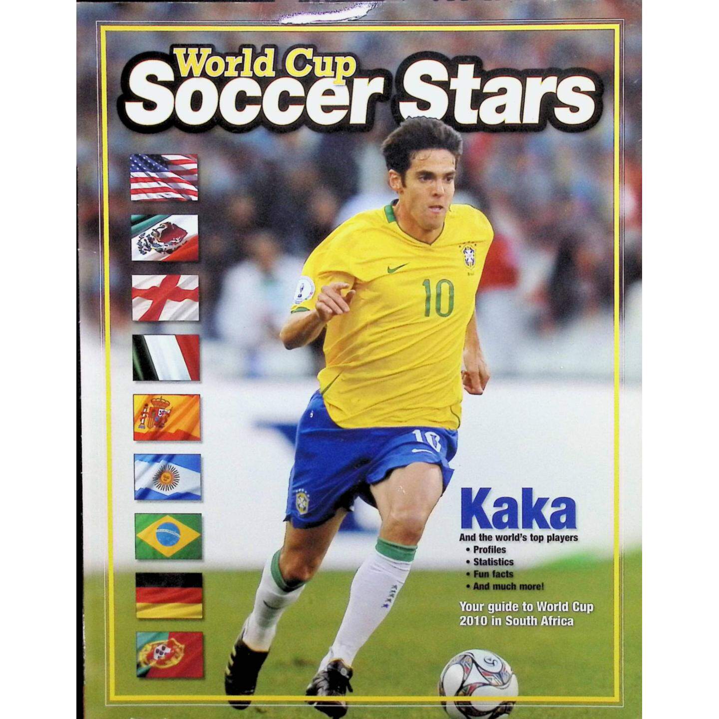 英语原版书世界杯足球明星Soccer彩色章节书青少年足球读物聚焦2010南非世界杯顶级球员卡卡梅西C罗包含职业生涯统计数据和趣味