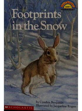 英文原版图书雪地脚印绘本
