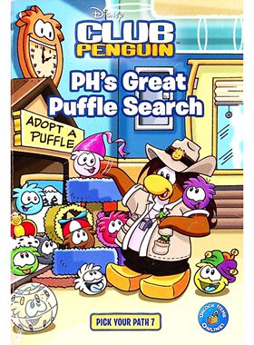 英语原版引进ClubPenguin系列PH的大搜寻选择你的道路7彩色儿童冒险绘本适合710岁小朋友阅读的Puffle宠物探索故事书培养孩子责