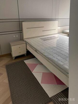 现代简约 双人床 实木架 1.5 1.8宽 白色 主卧 卧室家具 高端时尚