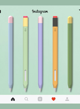 PZOZ适用苹果ApplePencil笔套一代Pencil二代iPencil保护套apple超薄applepencilpro硅胶Pro保护壳iPadPencil