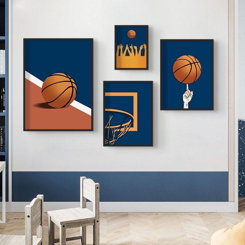 现代简约男孩卧室床头装饰画