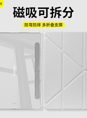 适用华为matepadair12保护套11.5s柔光版pro12.2英寸平板保护壳防弯115磁吸可拆分122电脑huawei透明防无笔槽