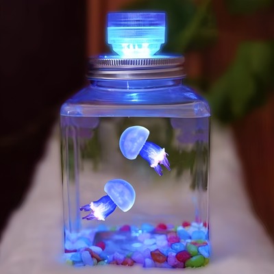 水母活物宠物发光懒人桌面缸宠物