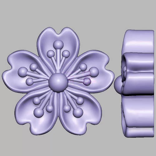 樱花三维立体图电脑圆雕雕刻图纸stl文件3d打印模型706
