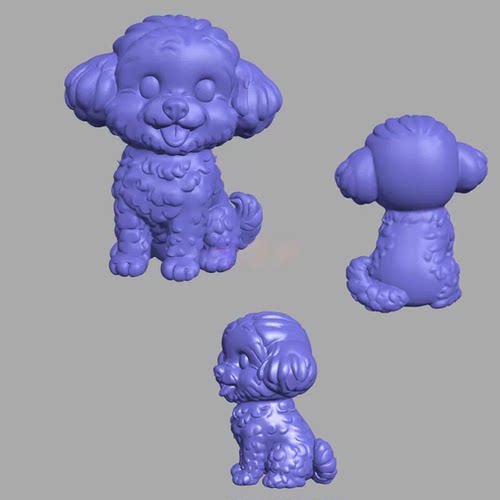 萌宠卡通泰迪狗哦stl格式圆雕图模型文件三维立体精雕图3d模型B79