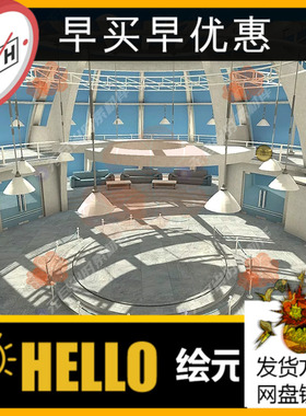 Unity3D 白色现代艺术展厅场景模型素材 White Showroom 1.0