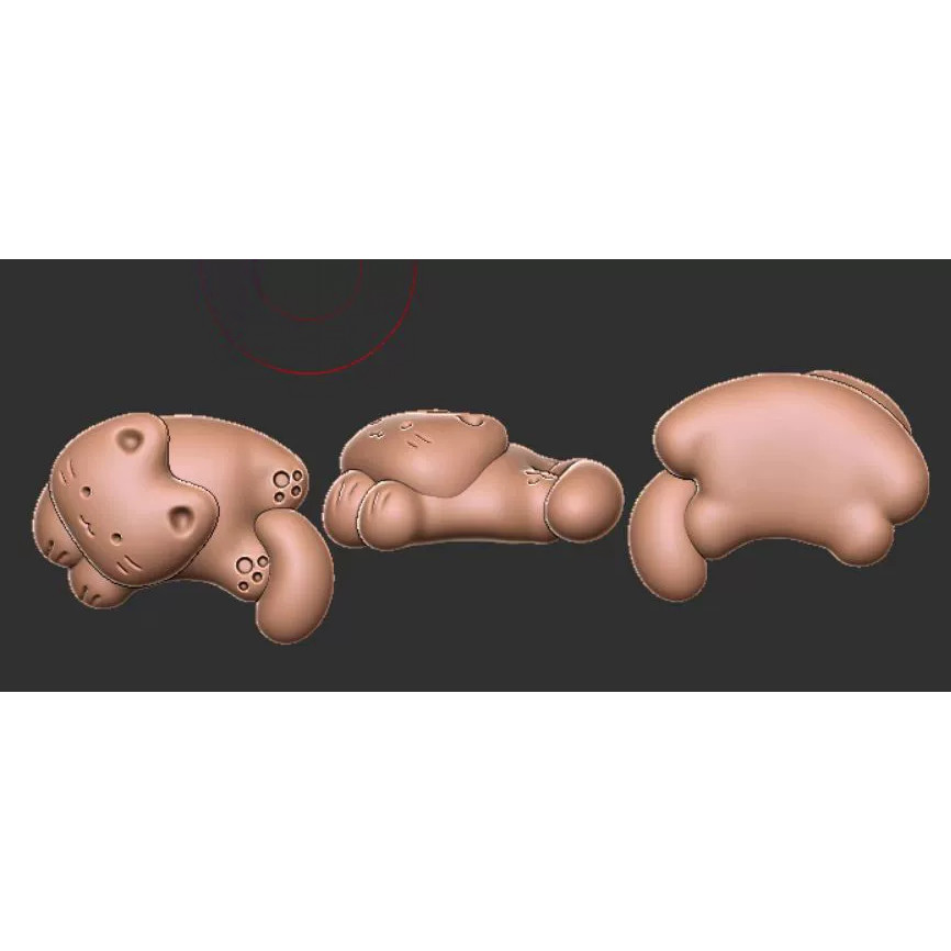 小猫猫牌饼干三维立体图3d打印图配饰圆雕图雕刻机3d模型518