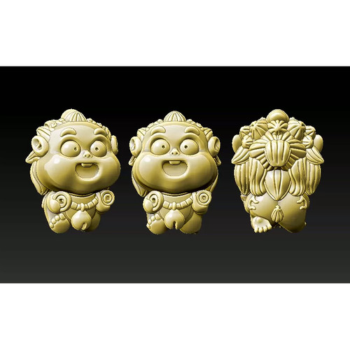 貔貅卡通貔貅 stl 木雕石雕玉雕摆件立体图圆雕3d打印模型图