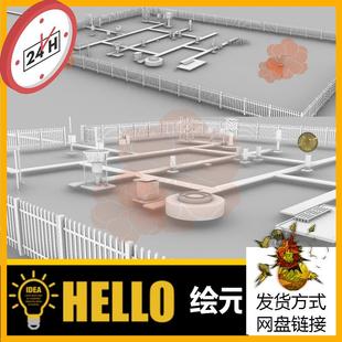 气象观测基站设施气象站 犀牛建模rhino/C4D/3Dmax/maya模型obj