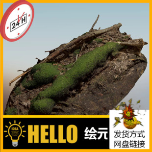 树根3D模型UE5 C4D等软件带高清贴图 Bridge素材模型可导入3DMAX