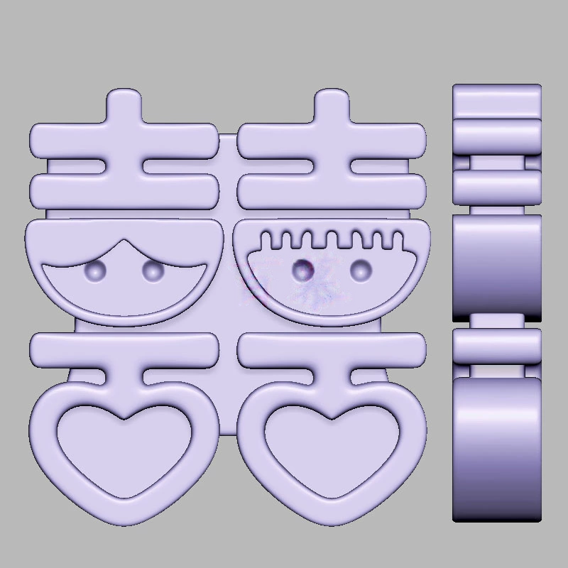 双喜三维立体图电脑圆雕雕刻图纸stl文件3d打印模型432
