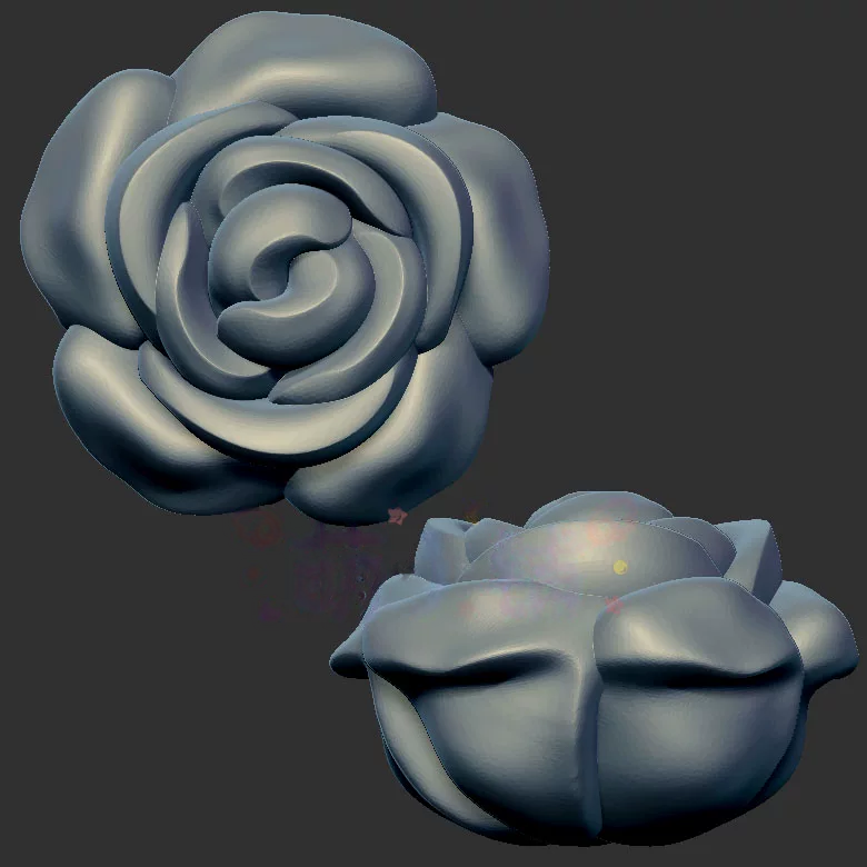 花朵玫瑰花三维立体图3d打印stl文件圆雕图雕刻机3d模型2385