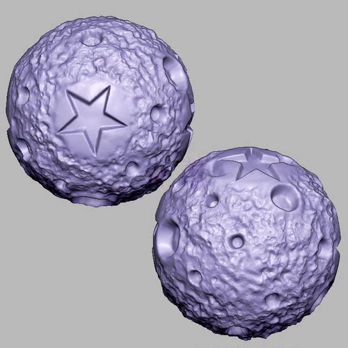 珠子星星月球珠圆雕图雕刻机图纸stl文件三维立体图3d模型3367