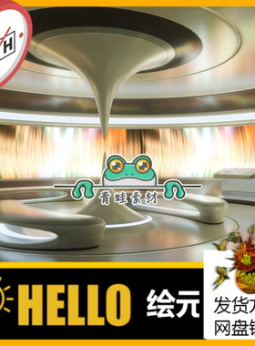 UE5虚幻未来科技艺术展厅室内场景模型Showroom Level Kit 14