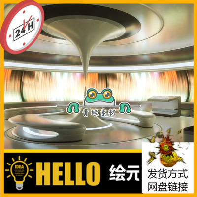 UE5虚幻未来科技艺术展厅室内场景模型Showroom Level Kit 14
