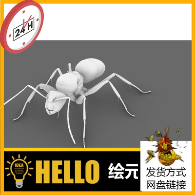 昆虫动物 木蚁 蚂蚁 犀牛建模rhino/C4D/3Dmax/maya模型obj
