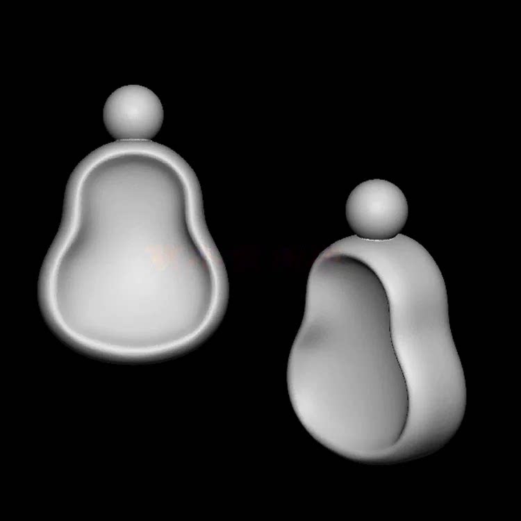 双面凹面葫芦把件挂件圆雕图stl格式雕刻图3d文件图纸模型