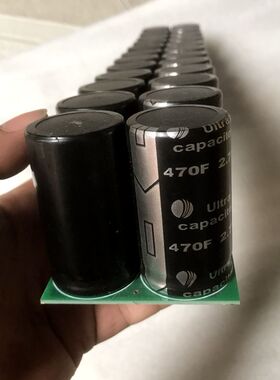 原装拆机韩国法拉电容 2.7V470F 35X60 牛角2脚接口 成色新