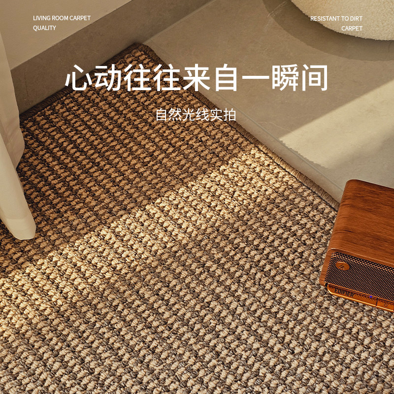 仿剑麻地毯客厅2025新款沙发茶几卧室床边毯室内地垫家用免洗可擦