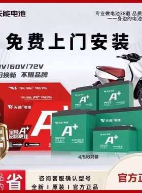 天能电池电瓶雅迪爱玛48V12AH 48V20A 60V20A72v20三轮车电动车