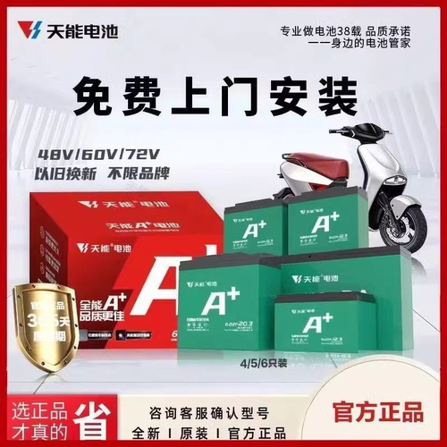 爱玛雅迪48v12ah天能电池