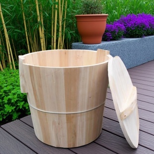 四川带盖儿蒸饭桶杉木甑子家用商用大木桶蒸子寿司糯米木甑子蒸饭