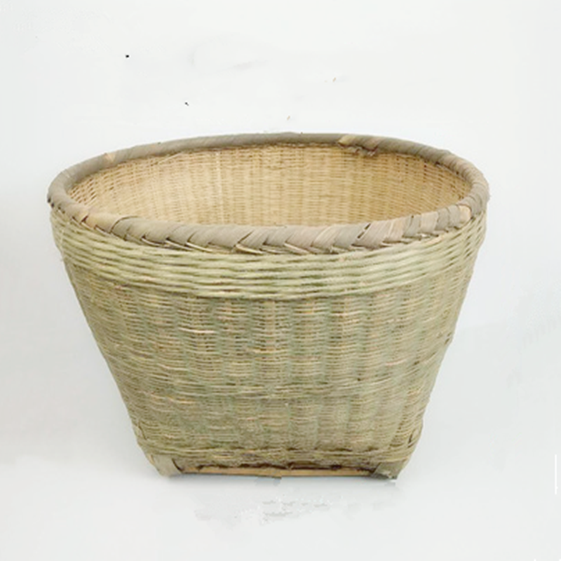 竹编箩篼农用筐竹筐收纳篓箩筐手工大小号粮食圆装米竹筐竹罗兜