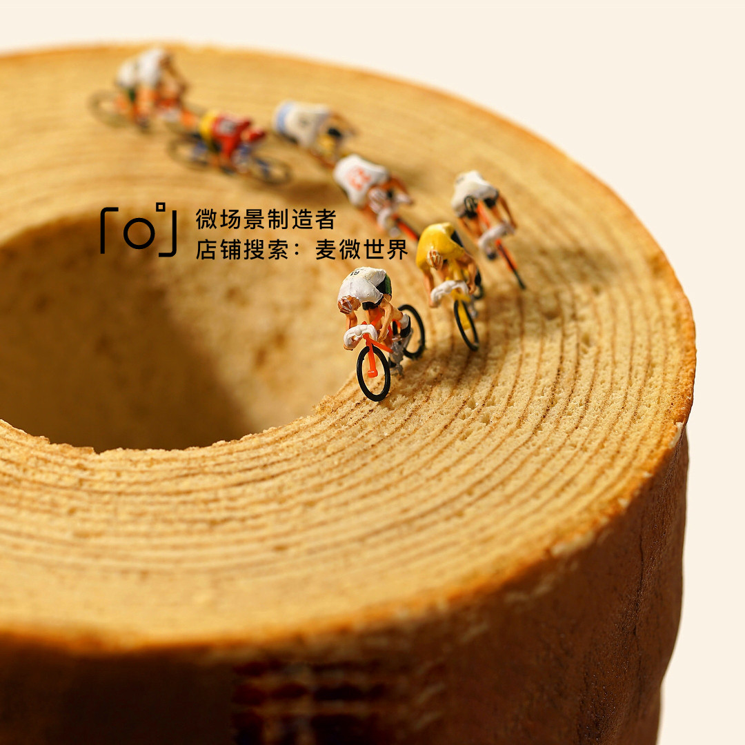 preiser骑车竞技赛车骑行微观小人微距摄影微缩小人模型1:87ho