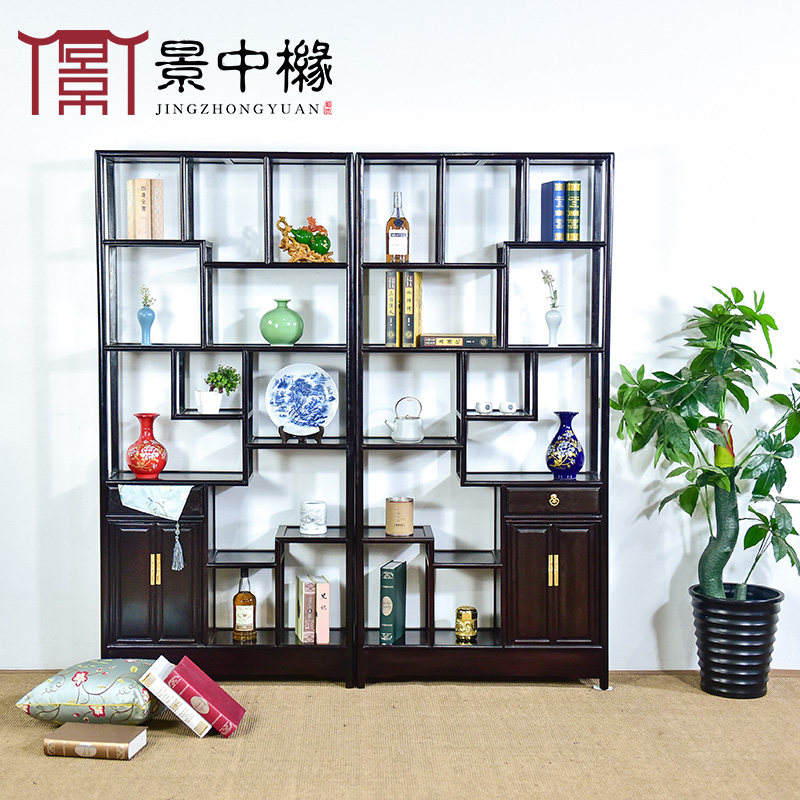 博古架实木中式摆件红木多宝阁