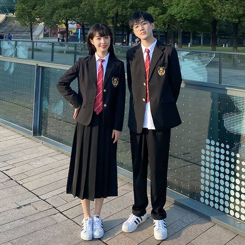 套装秋冬学院风西装初中高中韩版校服/园服