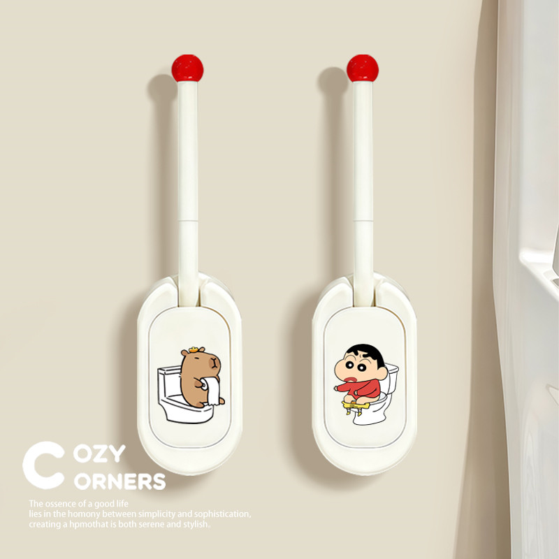 马桶刷无死角家用壁挂式洗厕所卫生间新款清洁长柄硅胶刷子带底座