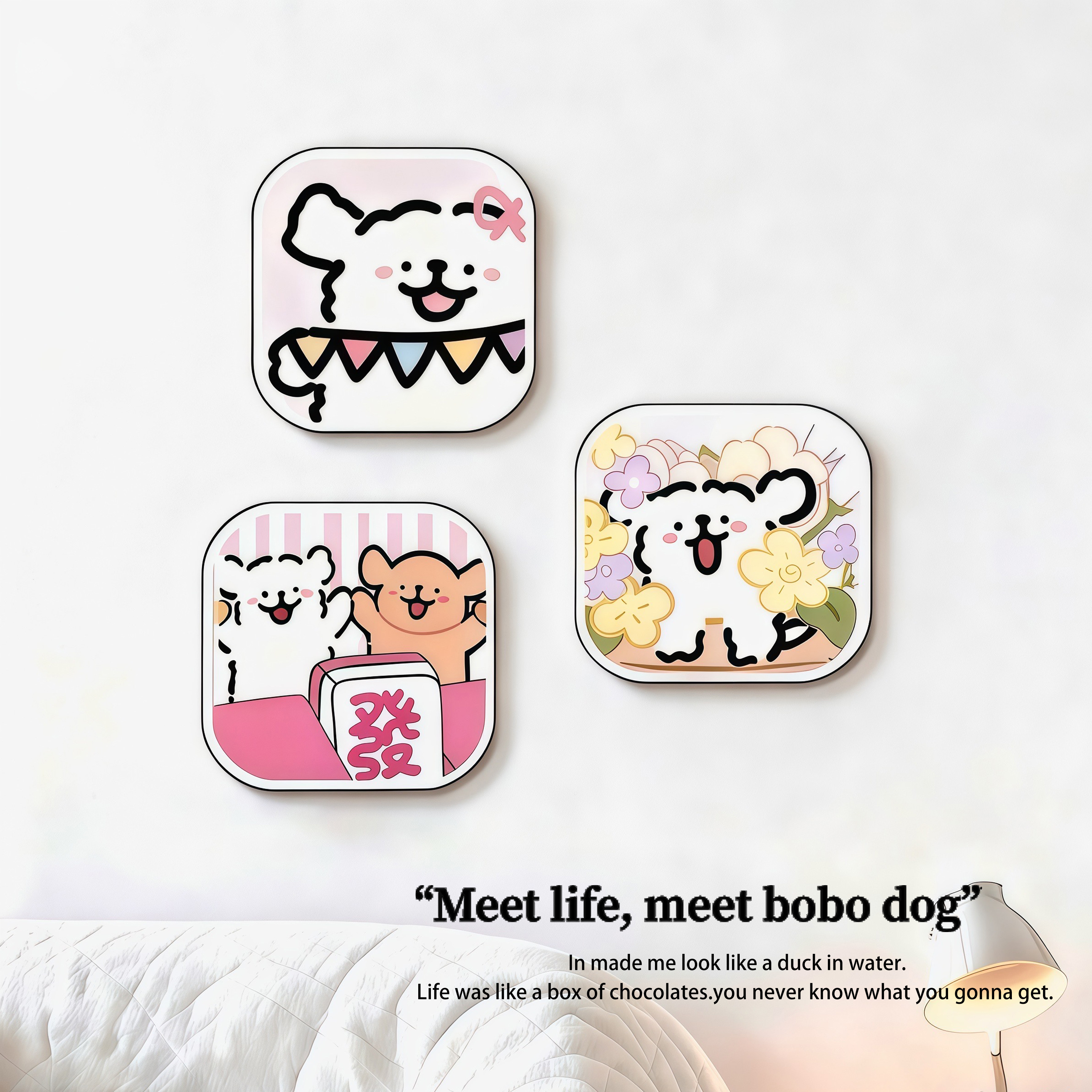 卧室墙面遮丑装饰高级感补洞墙贴窟窿修补神器遮挡画卡通墙壁贴纸,家居饰品,瓷砖贴,淘宝优惠券,粉丝福利购,淘宝优惠卷