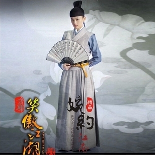 新款影视 笑傲江湖 东方不败古装服装 红色大侠款演出服装 男女装