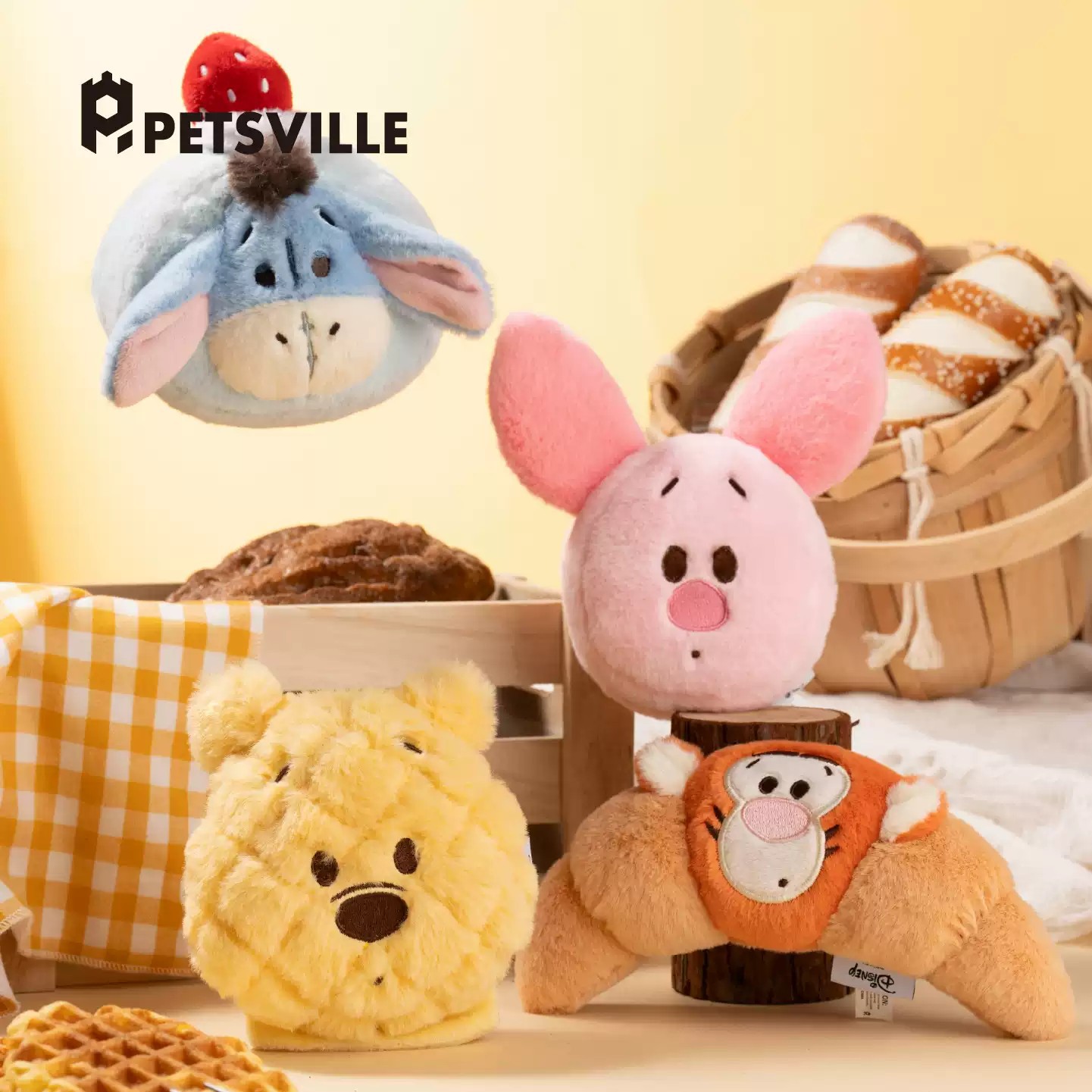 派思维联名维尼联名烘焙发声玩具毛绒磨牙狗狗玩具宠物用品幼犬