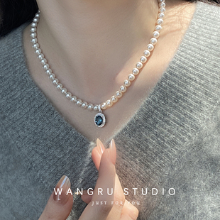 颈链2025新款 珍珠项链女款 轻奢小众高级感纯银配饰送妈妈生日礼物