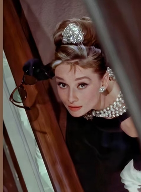 赫本复古太阳镜蒂凡尼的早餐同款小黑裙配饰玳瑁墨镜开车男女同款