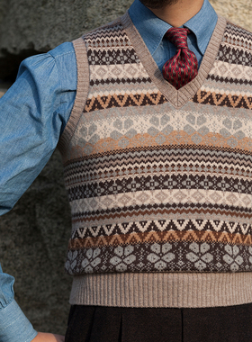 FABRIC SHOP “Fair isle”系列 意大利产羊绒 费尔岛毛衣 男女款