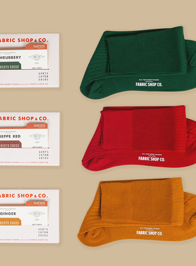 FABRIC SHOP 精梳丝光棉 长筒绅士袜 男士西装商务高筒袜薄款纯棉