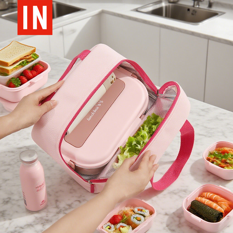 儿童饭盒手提袋小学生专用大容量保温保冷便当包方形可爱新款带饭,收纳整理,饭盒袋,淘宝优惠券,粉丝福利购,淘宝优惠卷