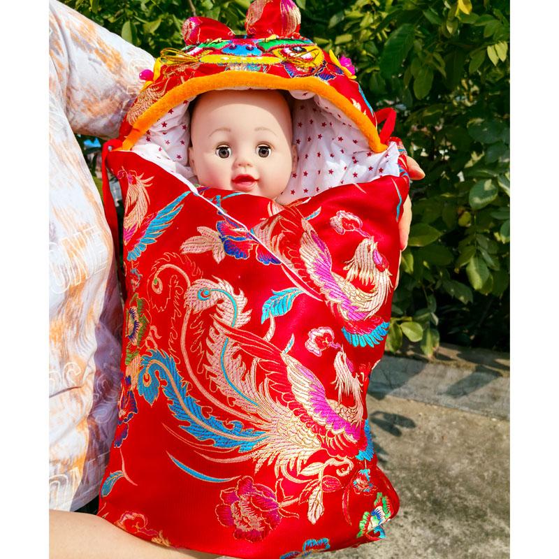 宝宝加厚生日包毯婴儿虎头抱被