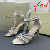 凉鞋 正品 女鞋 水钻高跟细跟露趾中空扣带时尚 fed 艾芙伊迪撤柜断码