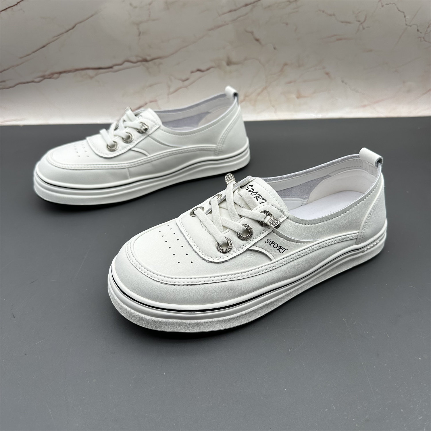 牛皮真皮断码撤柜处理女鞋新款圆头平底防滑一脚蹬休闲气质单鞋,女鞋,休闲板鞋,淘宝优惠券,粉丝福利购,淘宝优惠卷