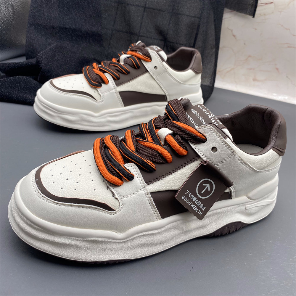 牛皮真皮拼色潮鞋 新款系带圆头平底日常休闲百搭运动板鞋潮鞋女,女鞋,休闲板鞋,淘宝优惠券,粉丝福利购,淘宝优惠卷