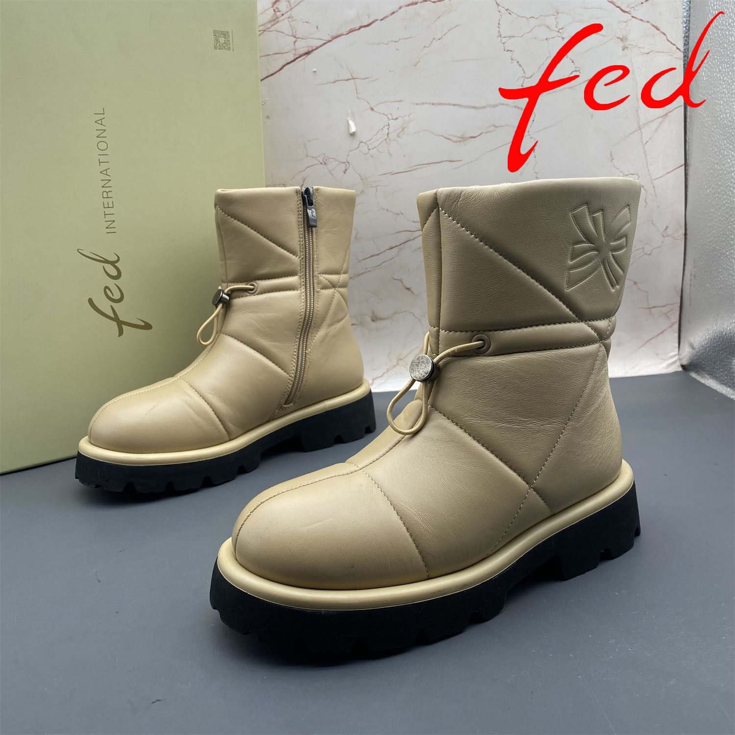 35码fed/艾芙伊迪撤柜断码羊皮羊毛女鞋平跟侧拉链棉鞋时尚雪地靴,女鞋,时尚雪地靴,淘宝优惠券,粉丝福利购,淘宝优惠卷