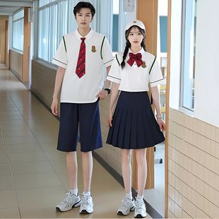 学生团体合唱演出服初中运动会啦啦操班级表演服装学院风男女同款