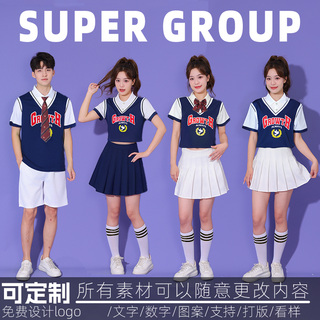 学院风啦啦操表演服学生运动会班服拉拉队舞蹈合唱演出服装男女