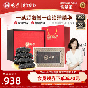 【海参礼盒】晓芹大连干海参100g底播干海参辽参干货礼盒20-30头