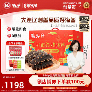 【年货礼盒】晓芹即食海参500克*4斤辽刺参大连海刺参2000克礼盒
